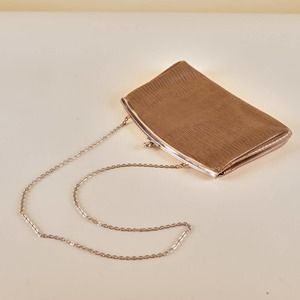 Classic Faux Alligator Clutch w/ Chain